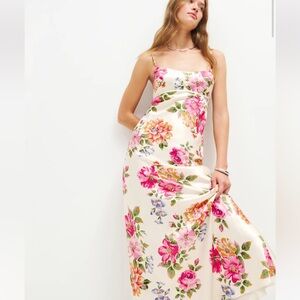 Reformation Kailyn Silk Dress in Giverny
